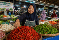 Seorang Pedagang Cabai (Foto: Ist)