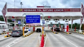 Tol Padang–Sicincin mencatat lonjakan paling tinggi, mencapai 137,22 persen dengan 4.066 kendaraan.( Poto : jambilink.id )