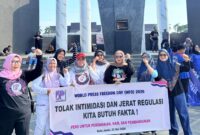 Kebebasan pers Indonesia 2026 menjadi sorotan FJPI Jambi. Peringkat global menurun dan kasus kekerasan terhadap jurnalis, terutama perempuan.( Poto : JERNIH.ID ).