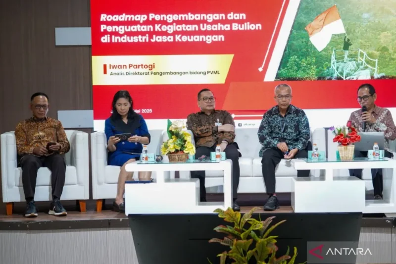 Permintaan Emas Naik, OJK Dorong Penguatan Industri Emas Nasional dan Bullion Bank.( Poto : ANTARA ).