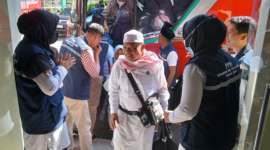 Kloter perdana jamaah haji Jambi yang berjumlah 445 orang dijadwalkan berangkat ke Tanah Suci pada Selasa.( Poto : MINA NEWS.NET ).