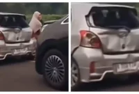 Kecelakaan Beruntun 8 Kendaraan di Tol Jagorawi KM 19 Bogor( Poto : tribunjakarta.com )