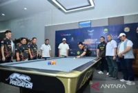 Kejuaraan Biliar Internasional Piala Kapolda Jambi 2026 digelar di Jambi dengan peserta Indonesia dan Filipina.( Poto : ANTARA )