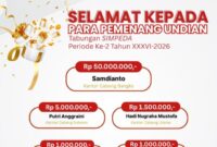 Nasabah Bank Jambi Raih Rp50 Juta di Undian Simpeda Nasional 2026. ( Poto : Akses Jambi ).