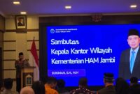 Kepala Kantor Wilayah Kantor Wilayah Kementerian Hak Asasi Manusia Provinsi Jambi, Sukiman.( Poto : JAMBIlink ).