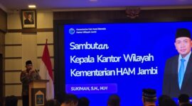 Kepala Kantor Wilayah Kantor Wilayah Kementerian Hak Asasi Manusia Provinsi Jambi, Sukiman.( Poto : JAMBIlink ).