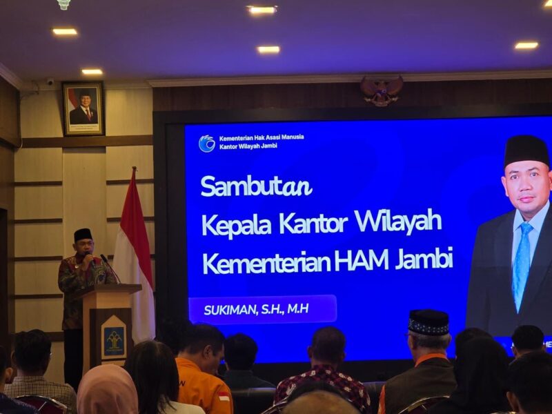 Kepala Kantor Wilayah Kantor Wilayah Kementerian Hak Asasi Manusia Provinsi Jambi, Sukiman.( Poto : JAMBIlink ).
