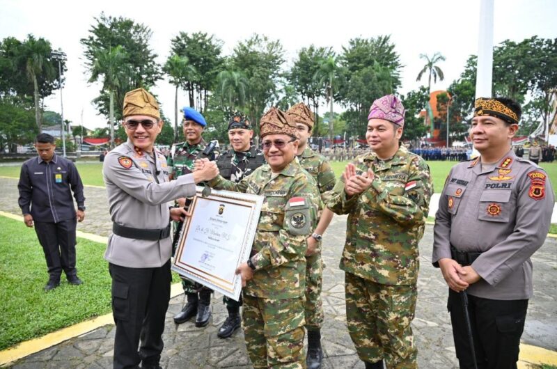 Apel Kebangsaan Sabuk Kamtibmas di Lapangan Kantor Wali Kota Jambi, Senin (25/5/2026).( Poto : jambilink.id )