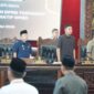 Gubernur Jambi Al Haris bersama pimpinan DPRD Provinsi Jambi saat menghadiri Rapat Paripurna DPRD ( Poto : sidakpost.id ).