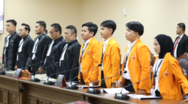 mahasiswa UNJA uji materi KUHAP Pasal 36 ayat (1) ke Mahkamah Konstitusi terkait kewajiban penyerahan salinan BAP kepada saksi demi kepastian hukum dan fair trial.( Poto : MK-RI ).