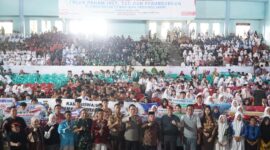 Pelajar se-Provinsi Jambi deklarasikan perlawanan terhadap radikalisme dan terorisme untuk menjaga sekolah dan generasi muda dari pengaruh ideologi berbahaya.( Poto : Infojambi.com ).