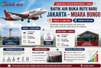 Informasi pembukaan rute baru Batik Air Jakarta–Muara Bungo mulai 15 Juni 2026.(  ilustrasi Poto : chatGPT ) 