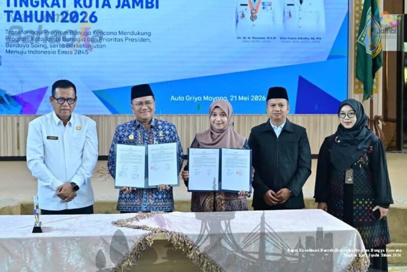 Pemerintah Kota Jambi menggelar Rapat Koordinasi Daerah Kamis (21/05/2026) di Aula Griya Mayang.( Poto : JAMBIlink ).