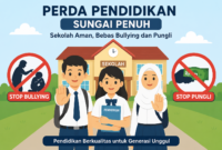 Pemerintah Kota Sungai Penuh resmi menerapkan Perda Pendidikan 2025 dengan fokus pada pencegahan bullying  dan pungli.( Ilustrasi Poto : AI ).