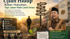 Talqis Nurdianto menjelaskan bahwa ujian hidup dalam Islam bukan hukuman, melainkan tanda cinta Allah.( Poto :AI )