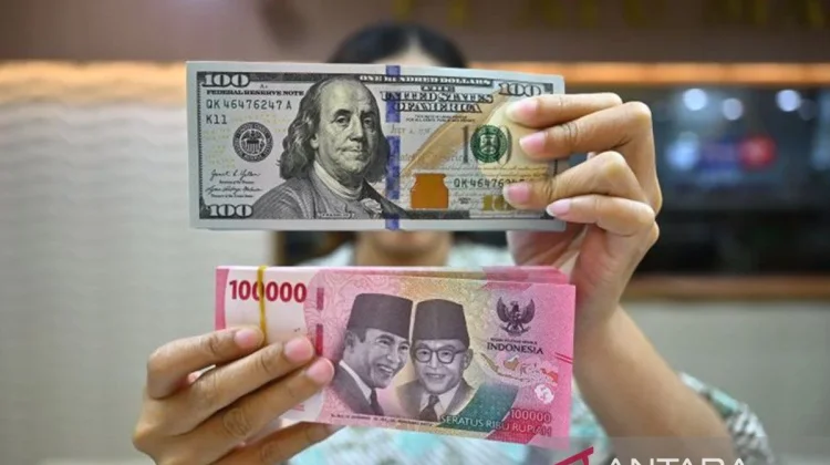 Nilai tukar rupiah terhadap dolar AS dipengaruhi inflasi, suku bunga, neraca perdagangan, hingga sentimen global yang berdampak pada ekonomi nasional.( Poto  : istimewa )