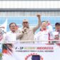 Aksi damai dari Federasi Serikat Pekerja Global Indonesia yang digelar di Jakarta, Senin (25/5/2026).( Poto : Biro Humas Kemnaker )