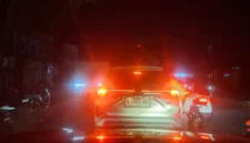 Kemacetan terjadi di kawasan Beringin, Kota Jambi, akibat mati lampu massal di Provinsi Jambi, Jumat (22/5/2026) malam. ( Poto : tribunjambi.com ).