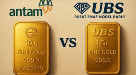 Harga emas UBS, Antam, dan Galeri24 di Pegadaian kompak mengalami penurunan( Poto : istimewa)