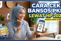 Cara cek Bansos 2026 melalui HP ( Poto : Babel Insight ).