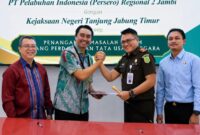 Febrianto Zenny Sulistyo Hari Murti dan Kepala Kejaksaan Negeri Tanjung Jabung Timur, Anto Widi Nugroho.( poto : jambilink.id )