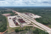 Pembangunan rest area Tol Betung–Jambi( poto : bicarajambi.com ).