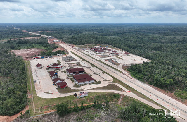Pembangunan rest area Tol Betung–Jambi( poto : bicarajambi.com ).