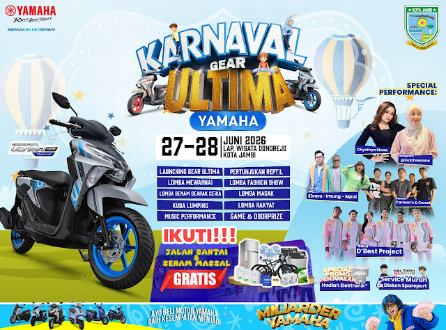 Yamaha Karnaval Gear Ultima hadir di Jambi pada 27–28 Juni 2026.( poto : bicarajambi.com )