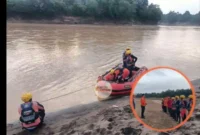 bocah 8 tahun di Kabupaten Sarolangun, Jambi dilaporkan hanyut pada Selasa (9/6/2026) sore.( poto : tribunjambi.com )