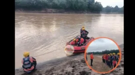 bocah 8 tahun di Kabupaten Sarolangun, Jambi dilaporkan hanyut pada Selasa (9/6/2026) sore.( poto : tribunjambi.com )