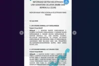 Info pemadaman listrik PLN di Jambi hari ini, Rabu, 10 Juni 2026.( poto : tribunjambi.com )