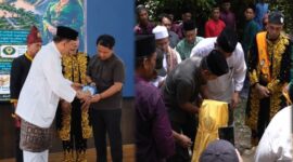 Wakil Bupati Tebo Nazar Efendi dampingi rombongan Kerajaan Perak Malaysia berziarah ke Bukit Siguntang, Desa Muara Sekalo, Kecamatan Sumay, Kabupaten Tebo, Sabtu (6/6/2026).( poto :jambiprima.com)