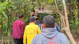 Tim SAR Gabungan menemukan bocah 7 tahun tenggelam di Sungai Batang Hari Muaro Jambi.( poto : tribunjambi.com )