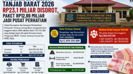 Infografis anggaran Dinas Perkim Tanjung Jabung Barat 2026( Poto : chatGPT)