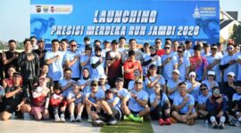 Polda Jambi resmi meluncurkan Presisi Merdeka Run Jambi 2026 pada Sabtu (6/6/2026) pagi.( poto : jambiprima.com )