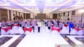 Kapolda jambi Irjen Pol Krisno H Siregar saat membuka rakernis intelkam polda Jambi, Kamis (18/6/2026). ( poto : ANTARA )