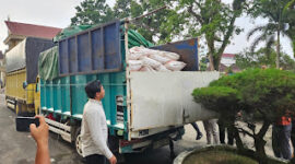 Polisi menyita 7,35 ton pupuk dan menetapkan empat tersangka.( poto :  nfojambi.com )