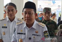 Bupati Muaro Jambi Bambang Bayu Suseno pastikan menindaklanjuti instruksi Kementerian Pertanian terkait kondisi harga TBS di lapangan. Pernyataan itu disampaikan di Muaro Jambi, Minggu (31/5/2026). ANTARA/HO-Amrizal Fadli.