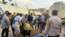 Kecelakaan kerja yang merenggut nyawa Niko Adi Saputra (30), sopir mobil CPO di area parkir PT Pelita( poto : jambi-independent.co.id )