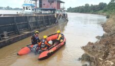 Seorang pemancing hilang Sungai Batanghari, Korban bernama Indra, warga Pematang Sulur, diduga tenggelam.(poto : jambilink.id ).
