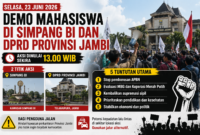 Aksi demonstrasi mahasiswa akan berlangsung di Kota Jambi pada Selasa (23/6/2026) siang.( ilustrasi poto : chatGPT )