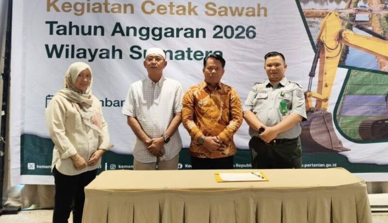Wakil Bupati Tebo, Nazar Efendi, menghadiri Rakor cetak sawah 2026 yang berlangsung di Palembang, Senin (8/6/2026).( poto : jambiprima.com)