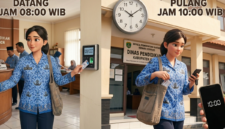 Tenaga honorer yang datang ke kantor pukul 08.00 WIB, lalu pulang pukul 10.00 WIB.( poto : kompas.com)