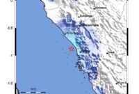 BMKG Shake Map Senin (8/6/2026). Gempa terjadi di pantai barat Sumbar( poto : kompas.com )