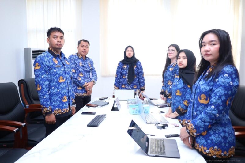Kantor Wilayah Kementerian Hukum Jambi ikut ambil bagian dalam kegiatan Kick Off Meeting.( poto : jambilink.id )