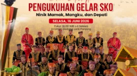 Pengukuhan 29 pemangku adat Tigo Luhah Empat Desa Belui berlangsung khidmat( poto : halojambi.com )