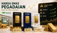 Tiga produk utama, yaitu Antam, UBS, dan Galeri 24, kompak bergerak naik( poto : halojambi.com )