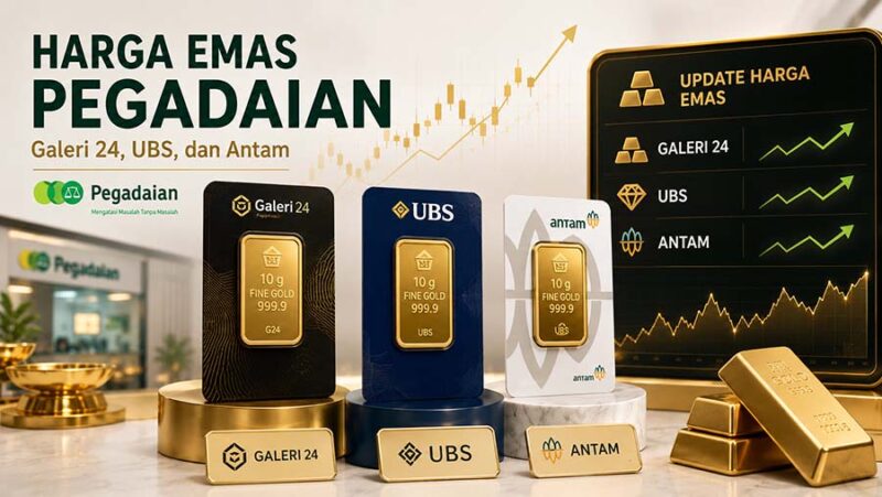 Tiga produk utama, yaitu Antam, UBS, dan Galeri 24, kompak bergerak naik( poto : halojambi.com )