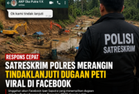 Unggahan akun Facebook Ipan Saputra memicu reaksi luas di masyarakat setelah menampilkan aktivitas yang diduga berkaitan dengan PETI.( ilustrasi poto : chatGPT )