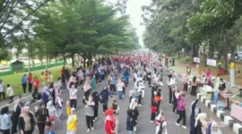 Ribuan warga Merangin ikuti Car Free Day di Bangko( poto : metrojambi.com )
